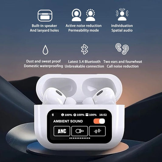 A9 Pro Earbuds with Smart Touch Display